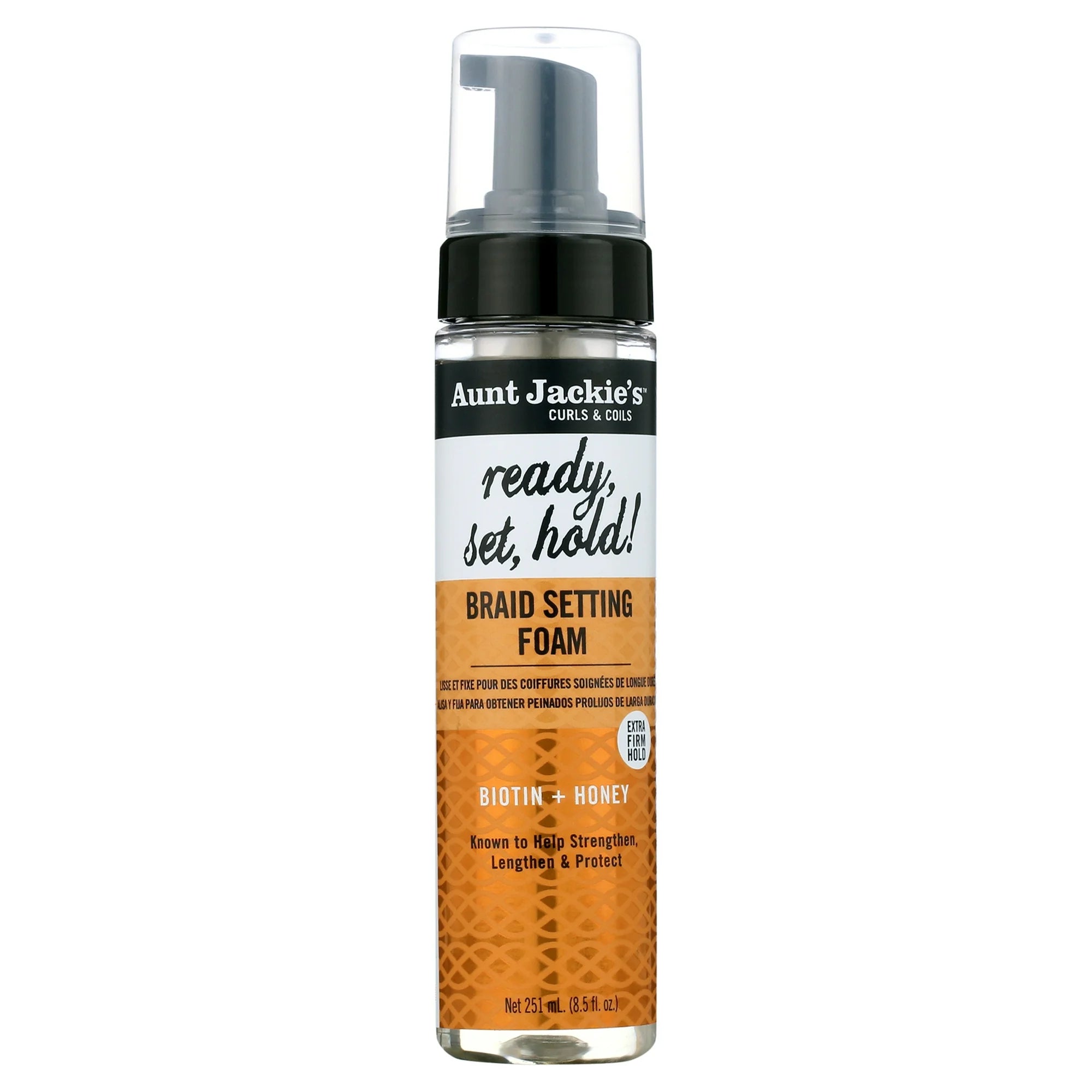 Aunt Jackie's - Biotin & Honey Ready Set,hold Braid Setting Foam 8.5oz