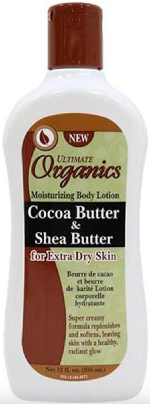 Africas Best Ultimate Organics Cocoa Butter & Shea Butter Body Lotion 355ml