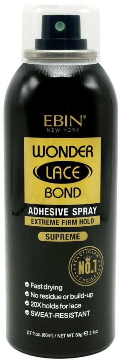 Ebin Wonder Lace Bond Adhesive Spray Supreme Black 80ml
