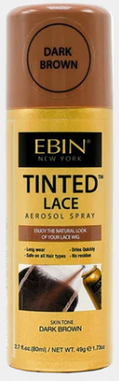 Ebin Tintedlace Spray 80ml - Dark Brown