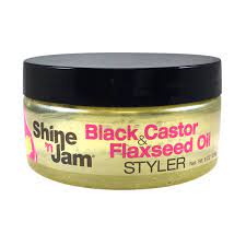 Shine 'n Jam -  Black & Castor Flaxseed Oil Styler 8oz