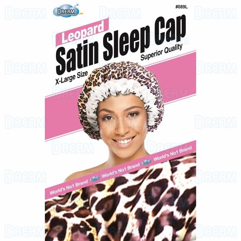 Dream - Leopard Satin Sleep Cap DRE089L