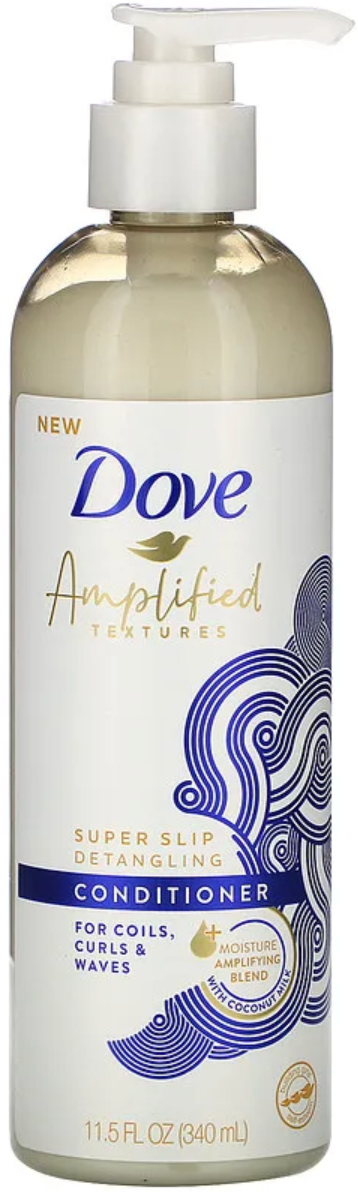 Dove - Amplified Textures  Super Slip Detangling Conditioner, 11.5 fl oz (340 ml)