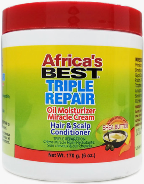 Africa's Best - Triple Repair Oil Moisturizer Miracle Cream With Shea Butter Hair & Scalp Conditioner 160g