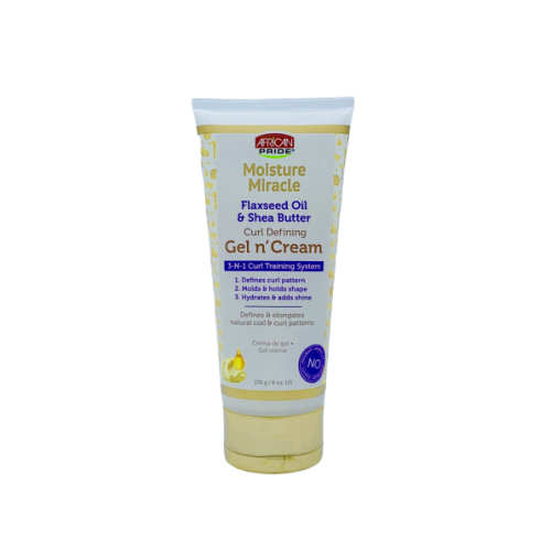 African Pride - Moisture Mircale Flaxseed Oil & Shea Butter Curl Defining Gel 'N Cream 6oz