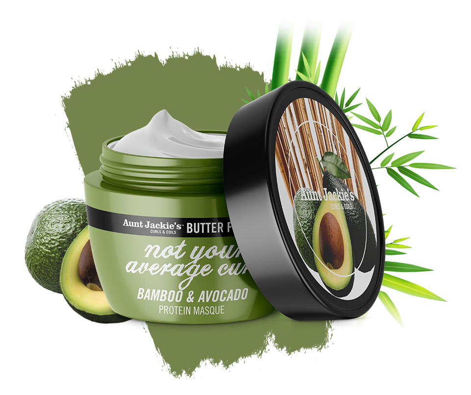 Aunt Jackie's - Butter Fusions Not Your Average Curl - Bamboo & Avocado Protein Masque 8oz