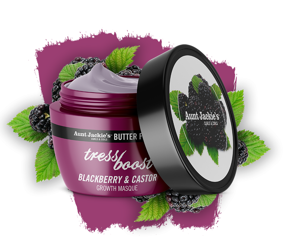 Aunt Jackie's - Butter Fusions Tress Boost - Blackberry & Castor Hair Growth Masque 8oz