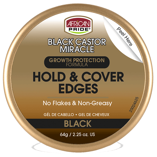African Pride - Black Castor Miracle Hold & Cover Edges 2.25oz