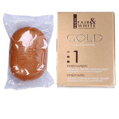 Fair & White - Gold Satin Exfoliating Bar Soap 7oz