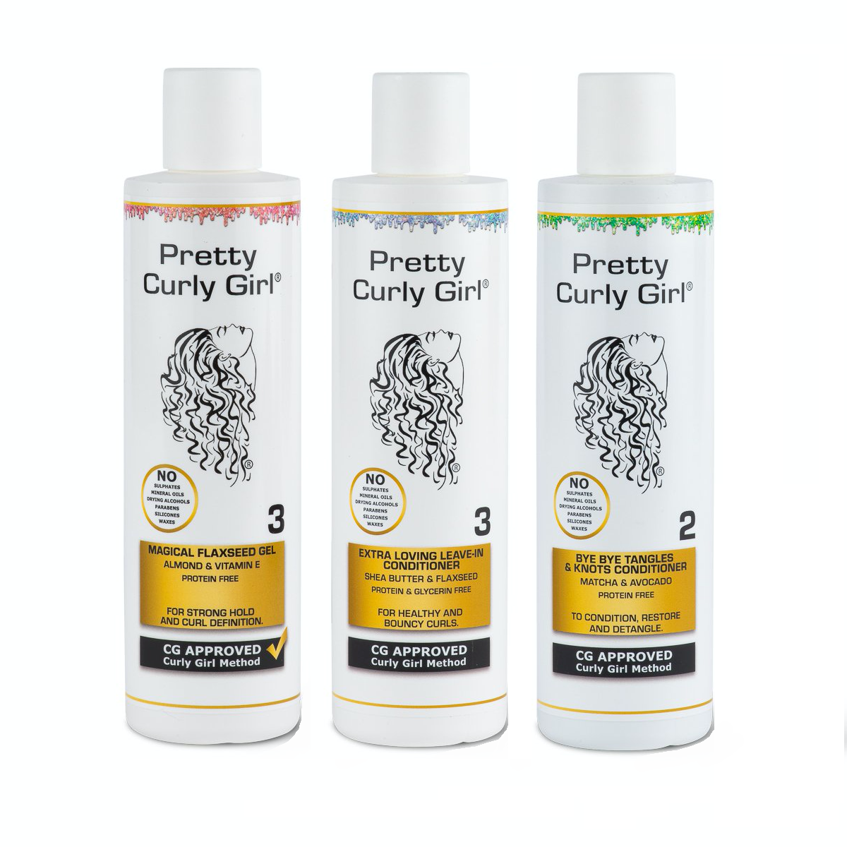 Pretty Curly Girl - Keep it simple routine (3 x 250ml) Set (3pcs)