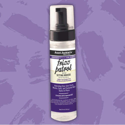 Aunt Jackie's - Grapeseed Frizz Patrol - Anti-Proof Twist & Curl Setting Mousse 8oz