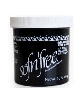Sofn' Free - Protein Styling Gel Black (Maximum Hold & Sheen) 16oz